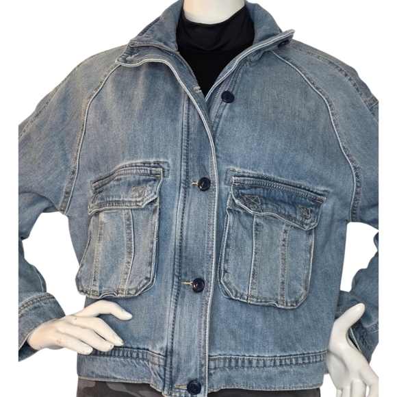 Risen Jeans Jackets & Blazers - RISEN NWT Medium Wash Short Denim Jacket • Boxy Spring Layer • Size Small